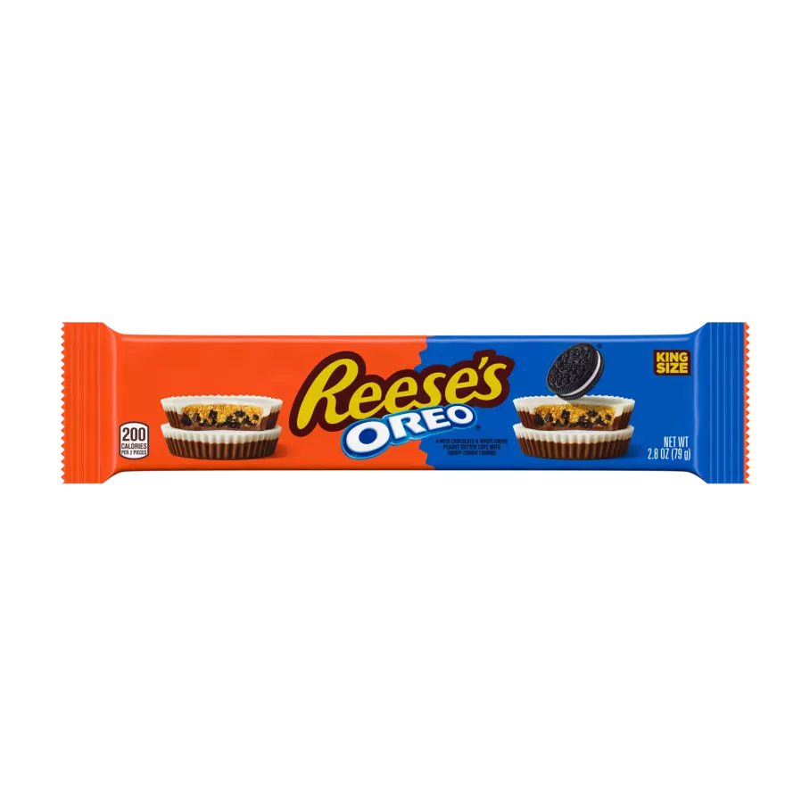 REESE'S OREO® Milk Chocolate King Size Peanut Butter Cups, 2.8 oz - Front of Package