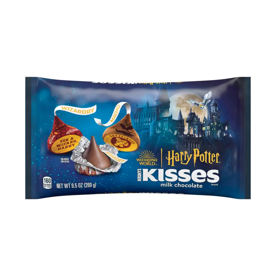 HERSHEY'S KISSES Milk Chocolate Harry Potter™ Limited Edition Candies, 9.5 oz bag - Front of Package
