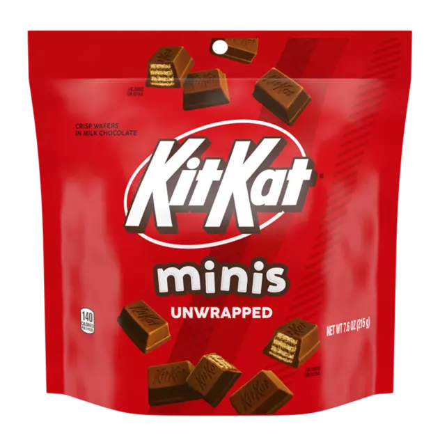 KIT KAT® Minis Milk Chocolate Candy Bars, 7.6 oz bag - Front of Package