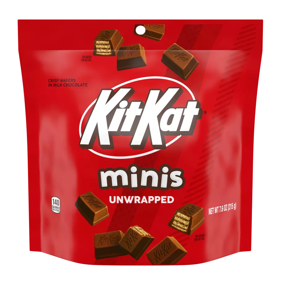 KIT KAT® Minis Milk Chocolate Candy Bars, 7.6 oz bag - Front of Package
