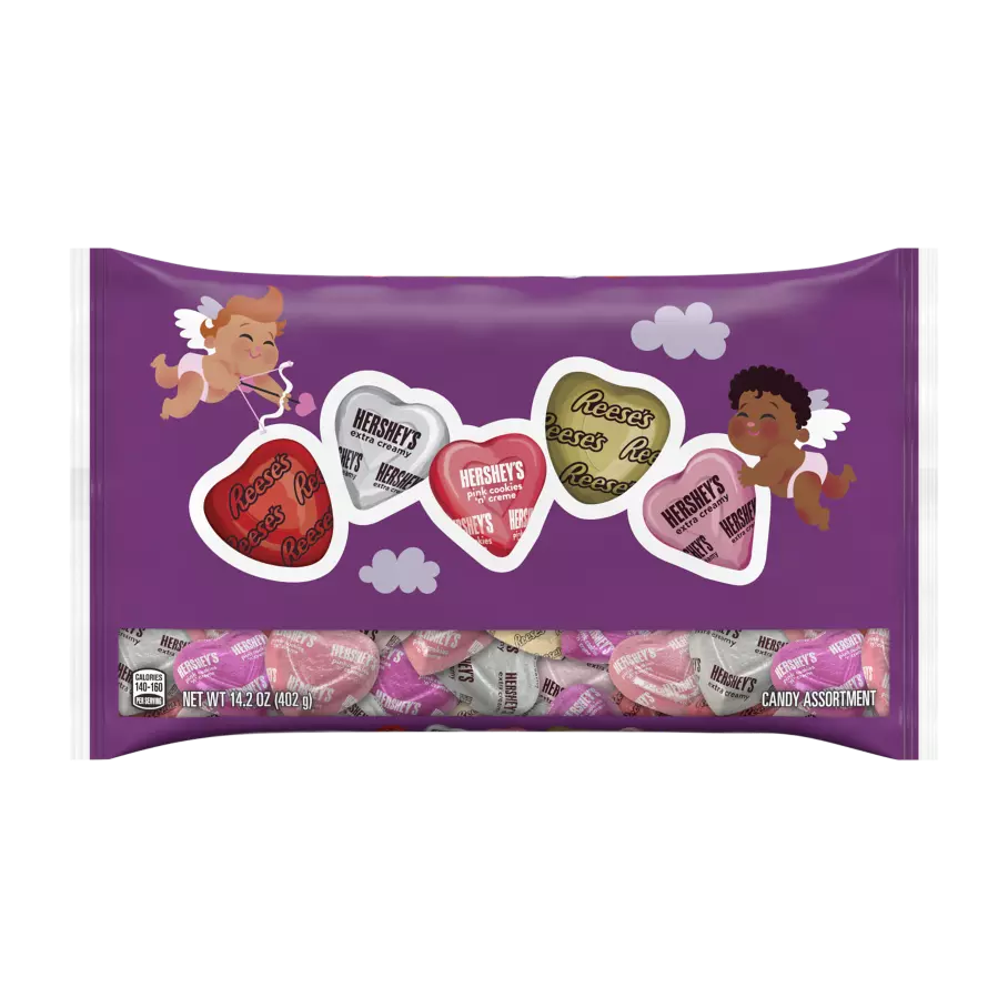 Hershey Hearts Assortment, 14.2 oz bag - Front of Package