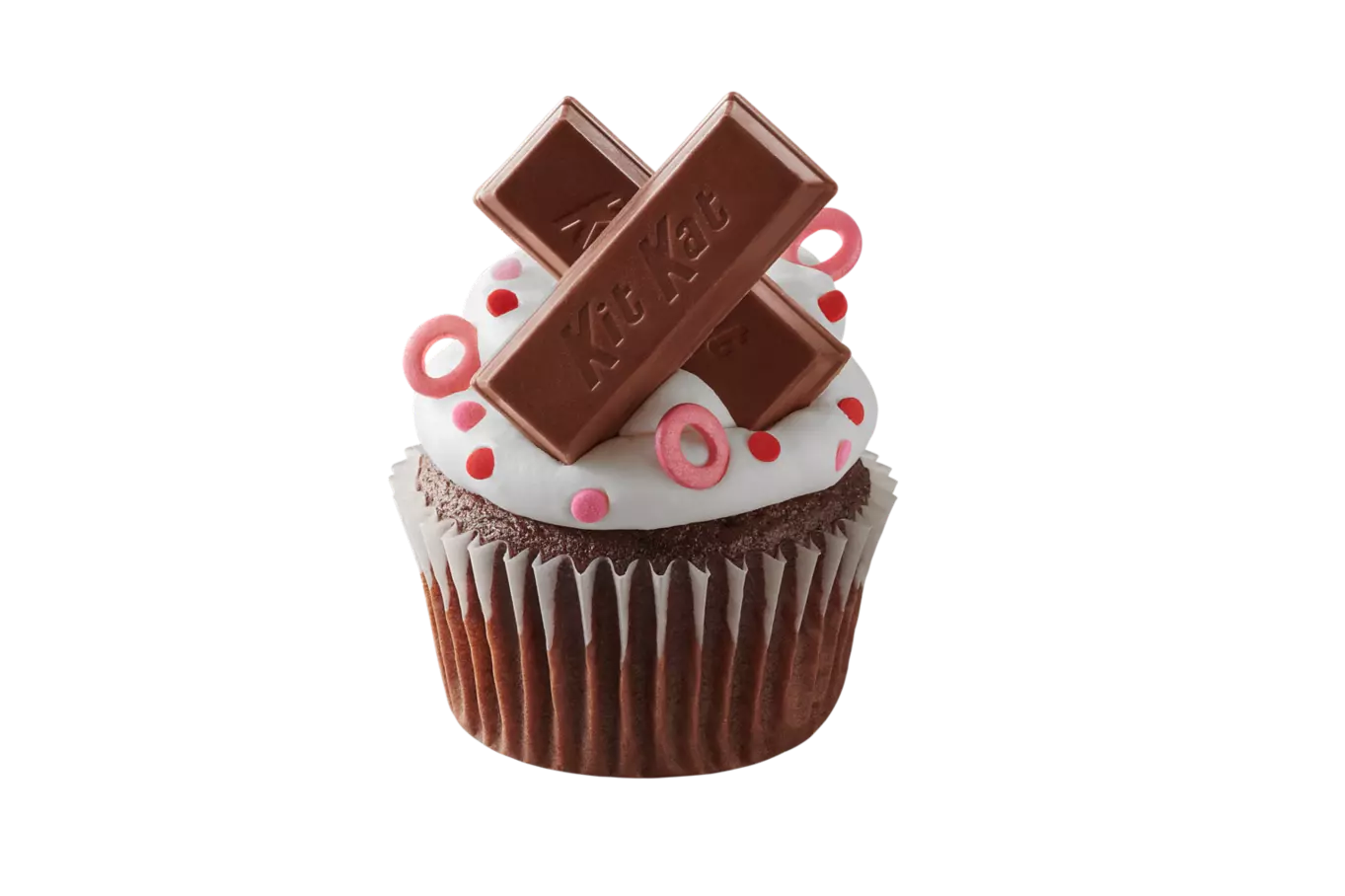 KIT KAT® Milk Chocolate Hugs and Kisses Cupcake Recipe