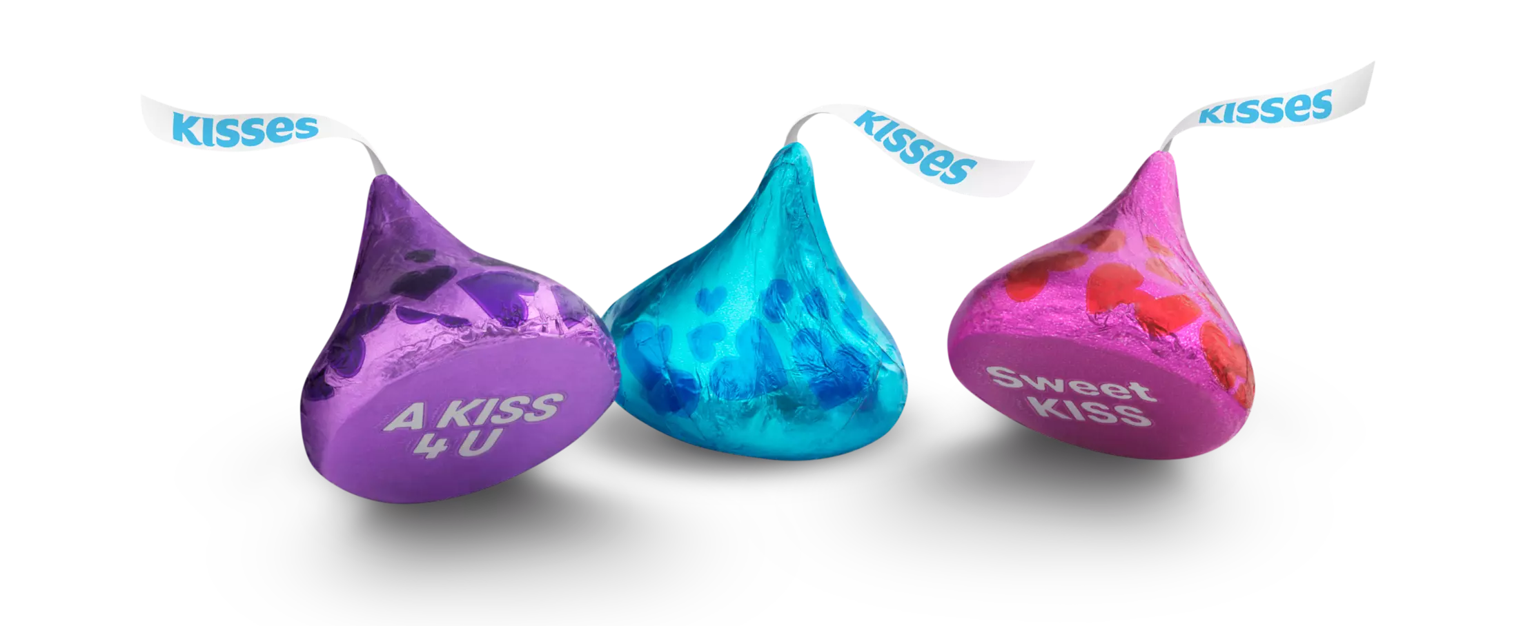 HERSHEY'S KISSES Conversation Foils Milk Chocolate Candy, 10.1 oz bag - Out of Package