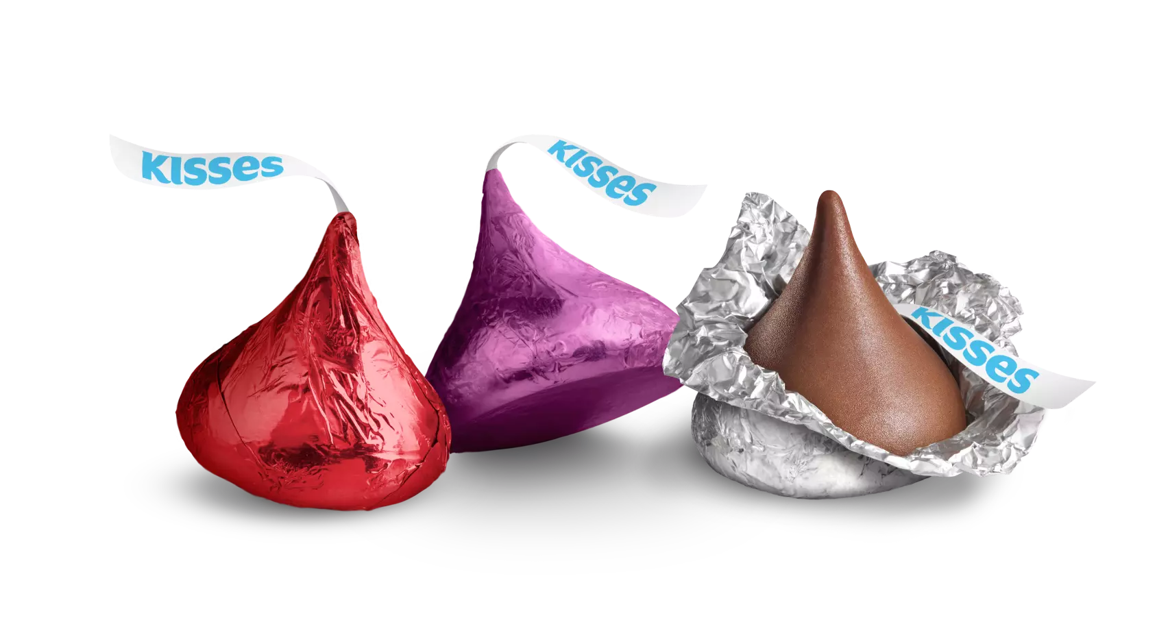 HERSHEY'S KISSES Valentine's Milk Chocolate Candy, 17 oz bag - Out of Package