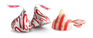 HERSHEY S KISSES Candy Cane Mint Candy 2.08 oz cane