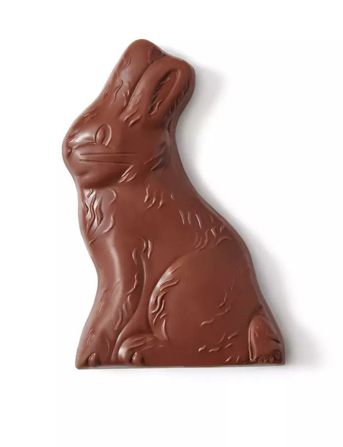 HERSHEY'S Solid Milk Chocolate Bunny, 4.25 oz - Out of Package