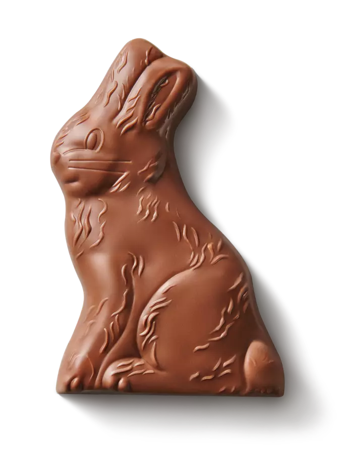 REESE'S Gold Milk Chocolate Peanut Butter Bunny, 5 oz box - Out of Package