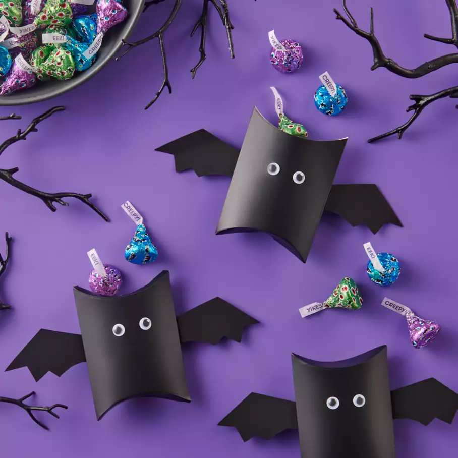 Bats filled with hersheys kisses monster foils milk chocolate candy