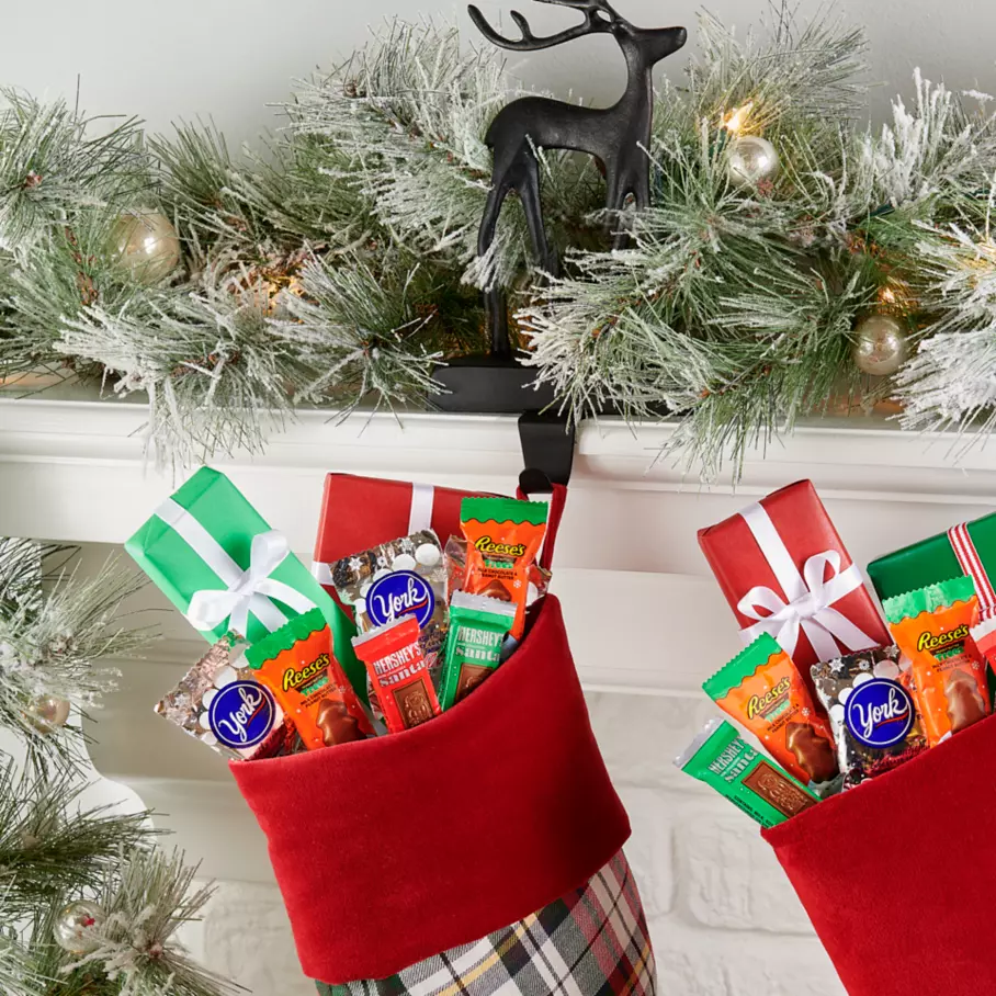 Hershey Stocking Stuffer Assorted Candy inside Christmas stocking