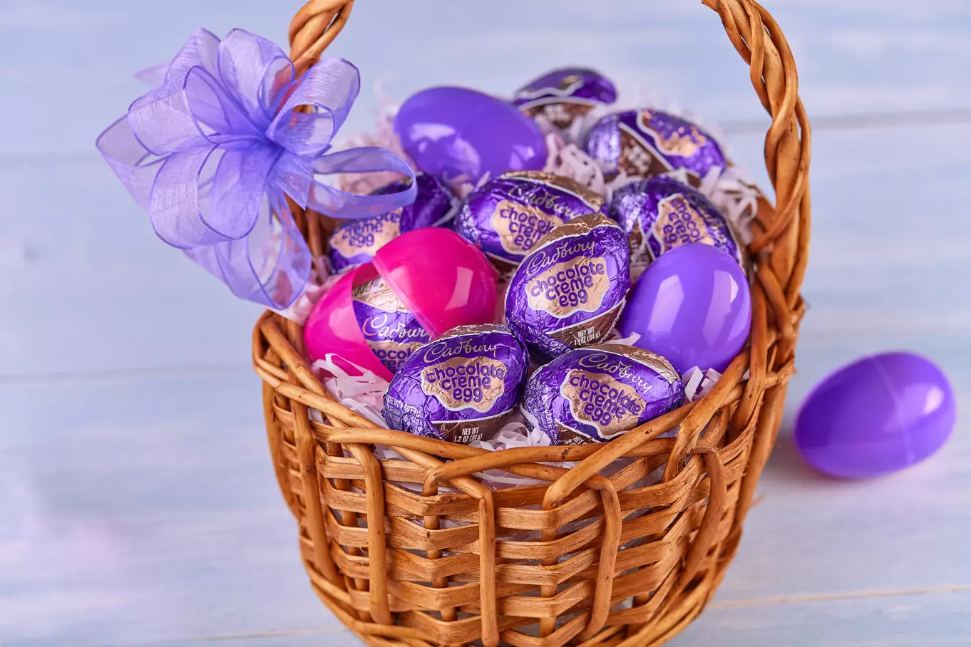 CADBURY CHOCOLATE CREME EGG Milk Chocolate Eggs inside Easter basket