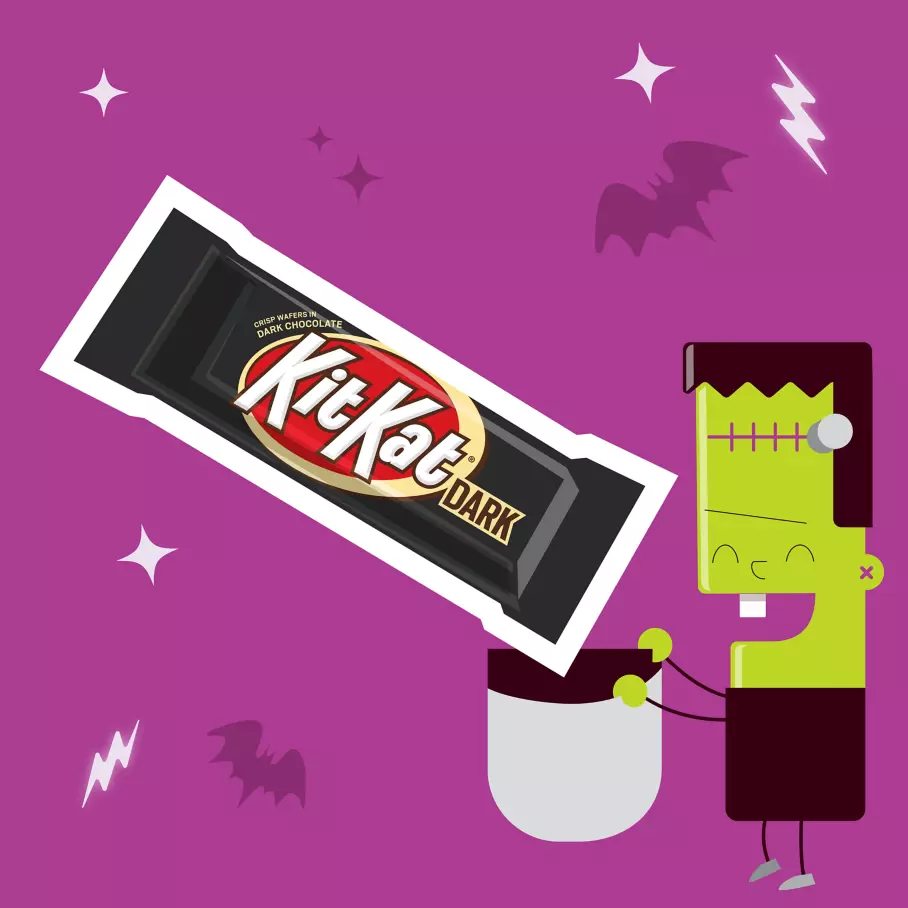 KIT KAT® Halloween Dark Chocolate Snack Size Candy Bars, 9.8 oz bag - Out of Package