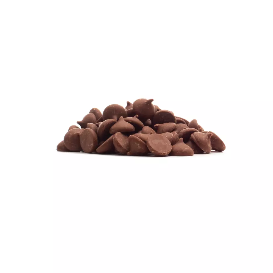 HERSHEY'S MINI KISSES Milk Chocolate Chips, 25 lb box - Out of Package