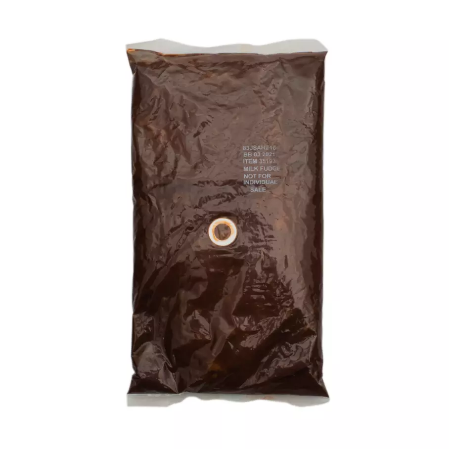 HERSHEY'S Milk Chocolate Fudge Topping, 48 fl. oz. pouch, 4 pouches - Out of Package