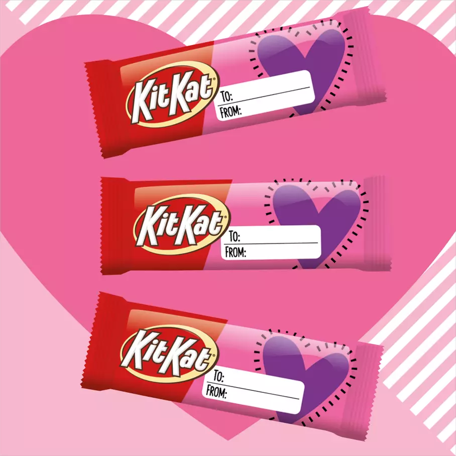 KIT KAT® Valentine Exchange Milk Chocolate Snack Size Candy Bars, 12.25