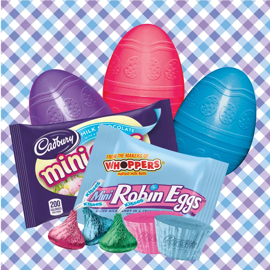 Hershey Easter Favorites Assortment, 4.3 oz bag, 12 eggs - Out of Package