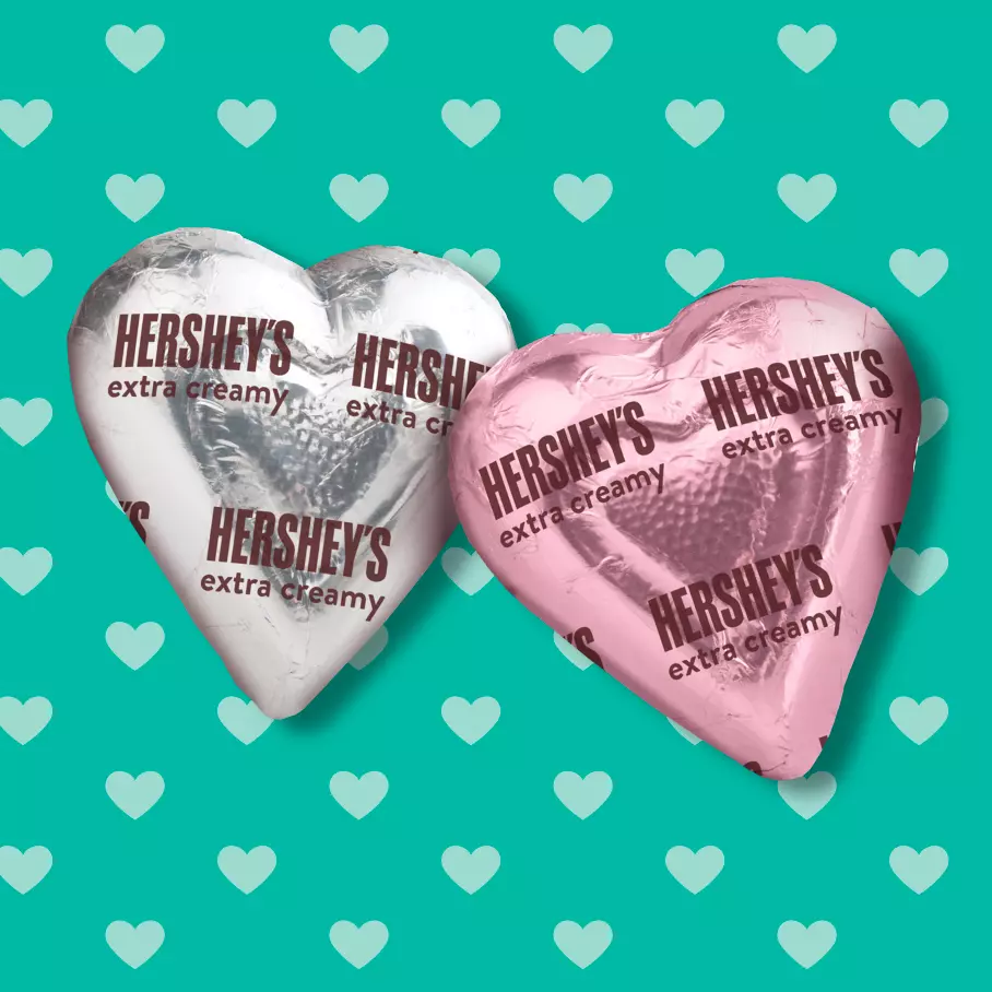 HERSHEY'S Milk Chocolate Hearts, 6.4 oz box - Out of Package