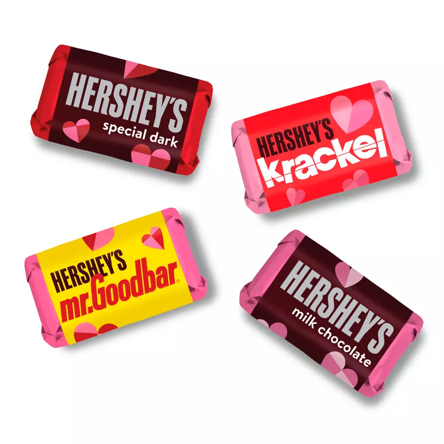 HERSHEY'S Valentine's Miniatures Assortment, 6.4 oz box - Out of Package