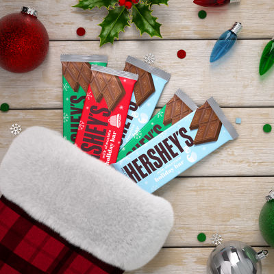 HERSHEY'S Milk Chocolate Holiday Candy Bars, 1.55 Oz, 36 Count Box