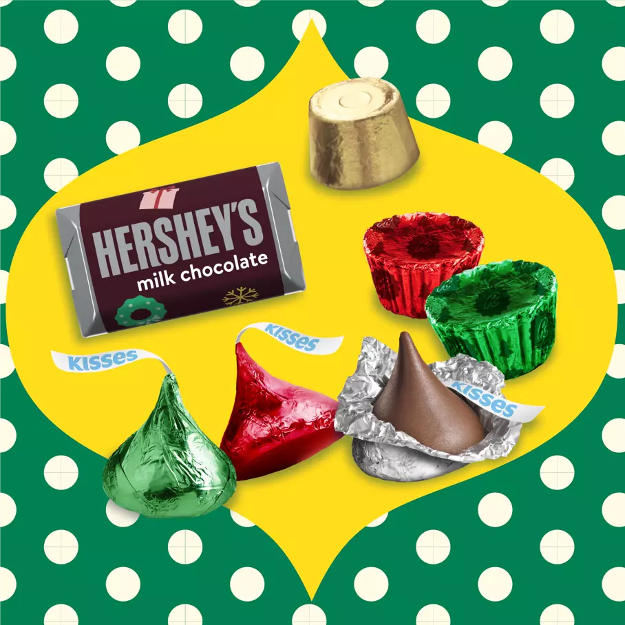 Hershey Holiday Candy Dish Assortment, 19.44 oz bag - Out of Package