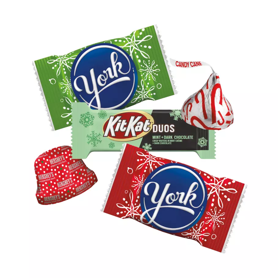 Hershey Mint Holiday Candy Assortment, 18.6 oz bag - Out of Package