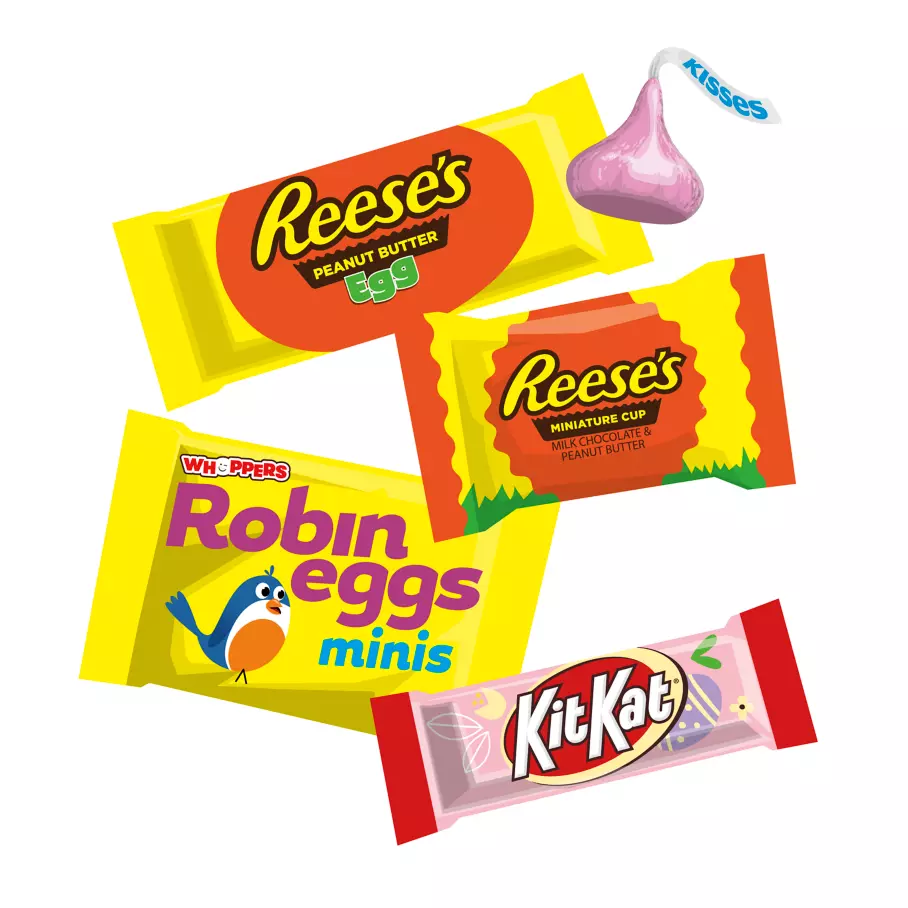 Hershey Egg Hunt Assortment, 32.12 oz bag, 100 pieces - Out of Package