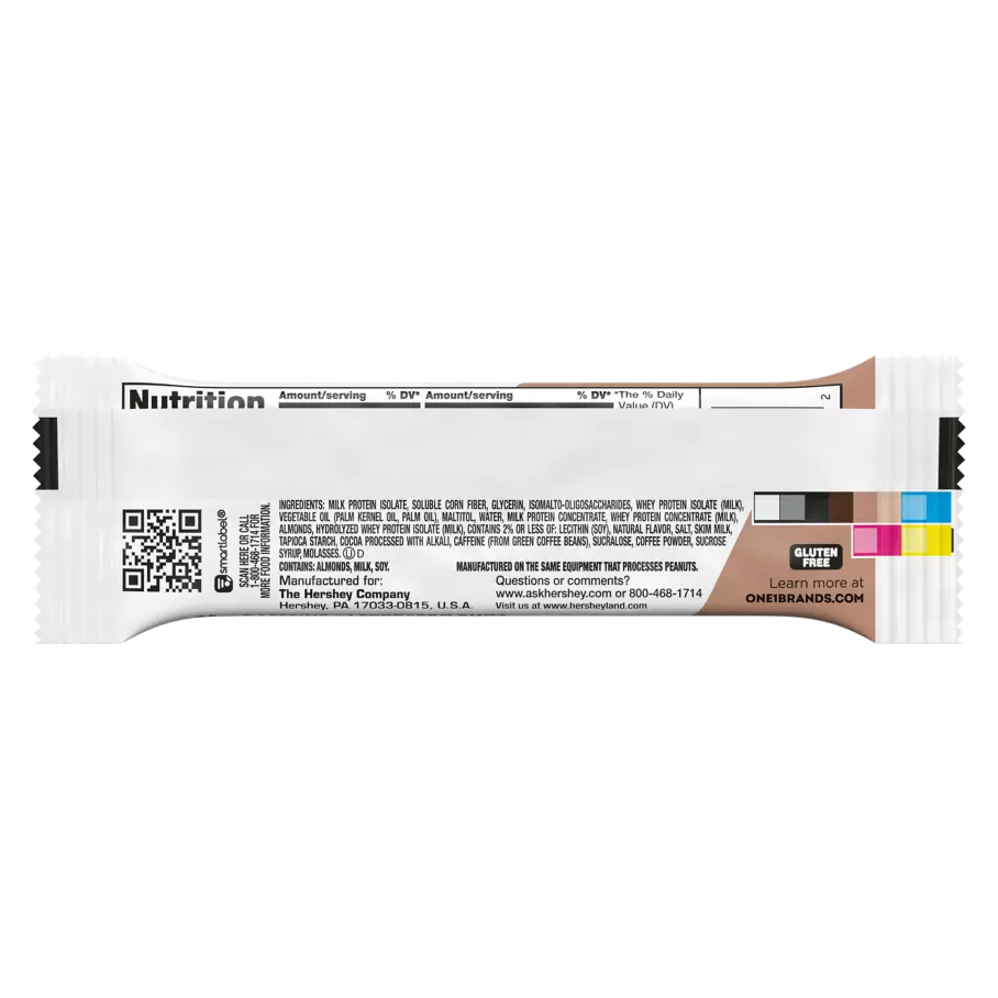 ONE COFFEE SHOP Vanilla Latte Flavored Protein Bar, 2.12 oz - Ingredients