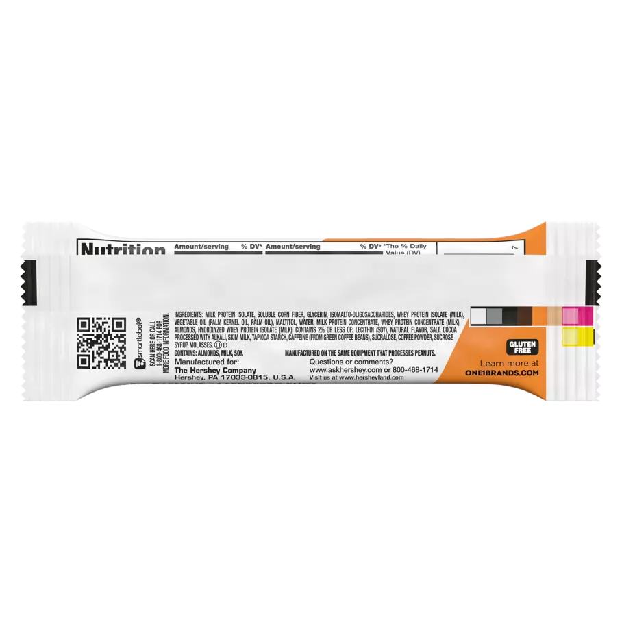 ONE COFFEE SHOP Caramel Macchiato Flavored Protein Bar, 2.12 oz - Ingredients