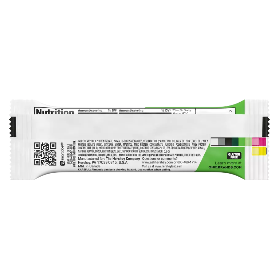 ONE BARS Chocolate Almond Bliss Flavored Protein Bar, 2.12 oz - Ingredients