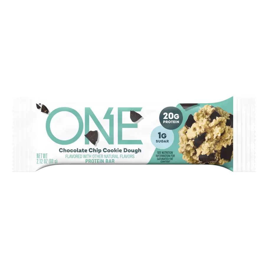 ONE BARS Chocolate Chip Cookie Dough Flavored Protein Bar, 2.12 oz - Front of Package