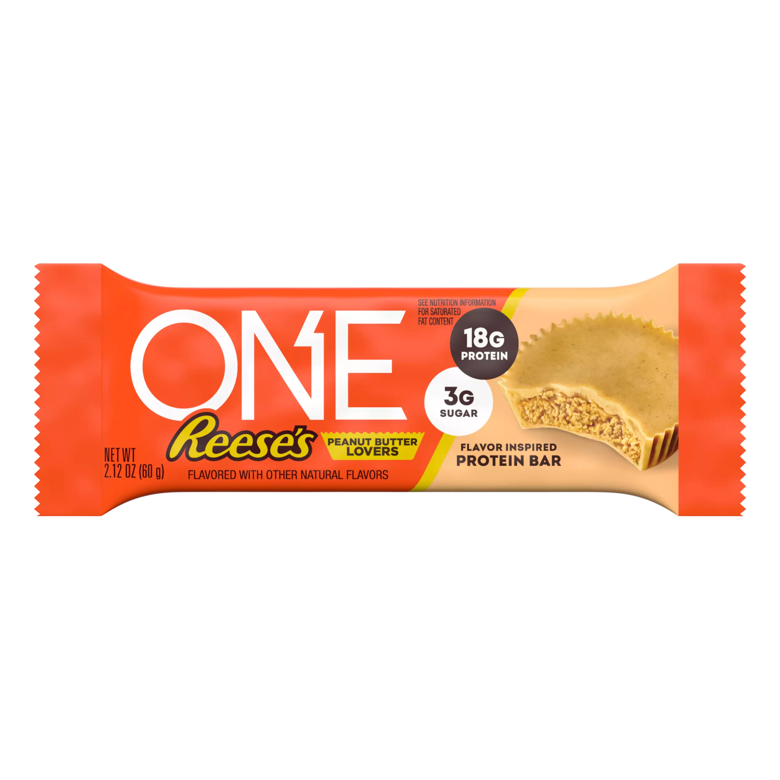 ONE REESE'S Peanut Butter Lovers Flavored Protein Bars, 2.12 oz, 4 count box - Out of Package