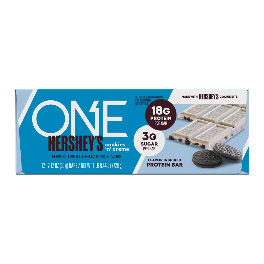 Protein Bars, Cookies and Cream, 2.12 oz Bar, 12 Bars/Box Protein Bars, Cookies and Cream, 2.12 oz Bar, 12 Bars/Box