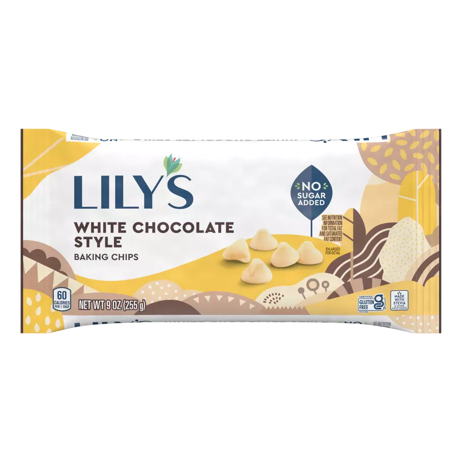 LILY'S White Chocolate Style Baking Chips, 9 oz bag - Front of Package