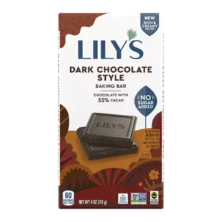LILY'S Semi-Sweet Style Baking Bar, 4 oz