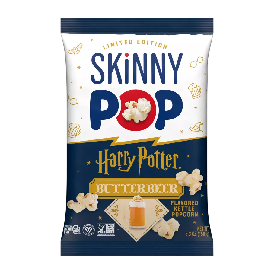 SKINNYPOP Harry Potter™ Butterbeer Flavored Kettle Popcorn, 5.3 oz bag - Front of Package