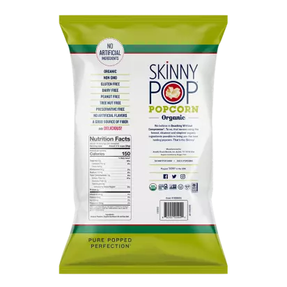 Skinny Pop Original All Natural Gluten Free Popcorn - 14 oz