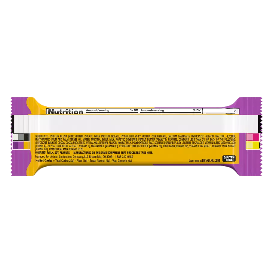 FULFIL Chocolate Peanut Caramel Flavor Protein Bar, 1.94 oz - Ingredients