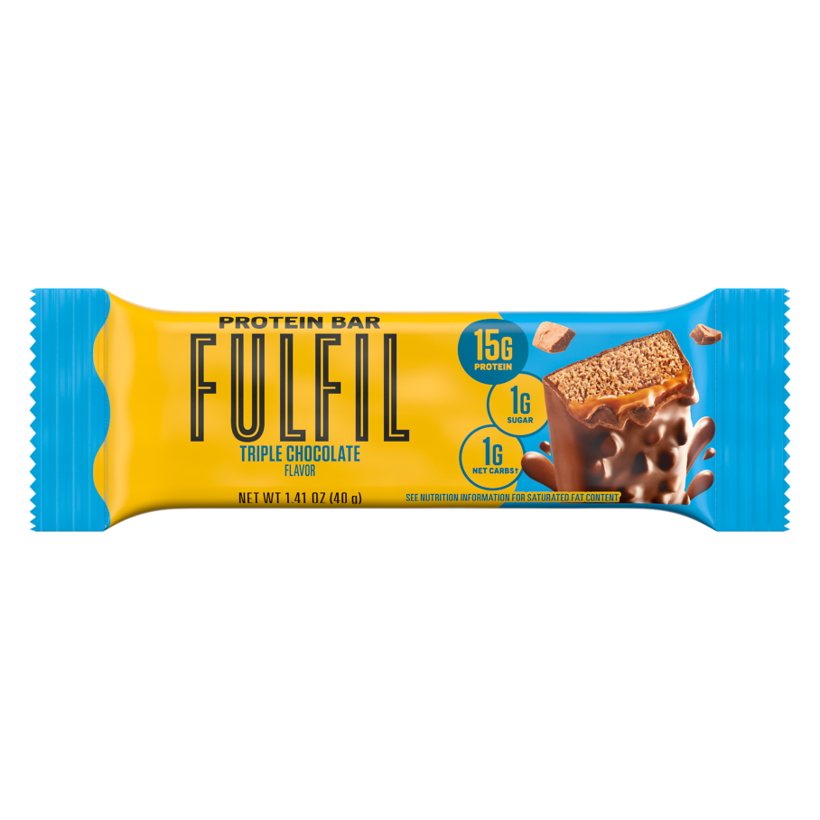 FULFIL Triple Chocolate Flavor Protein Bar, 1.41 oz - Front of Package