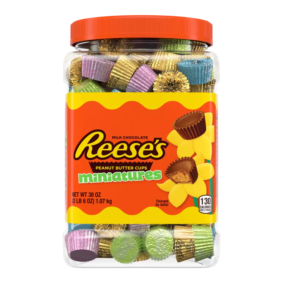 Reese's Miniatures Peanut Butter Cups Christmas Bulk Jar, 38 oz