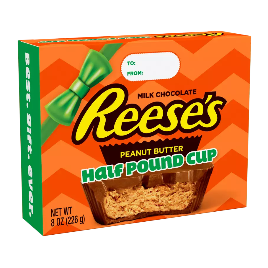 REESE'S Holiday Milk Chocolate Peanut Butter Half Pound Cups, 8 oz, 3 pack - Out of Package