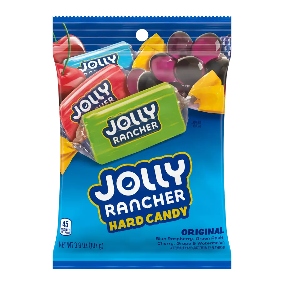 JOLLY RANCHER Original Flavors Hard Candy, 3.8 oz bag - Front of Package