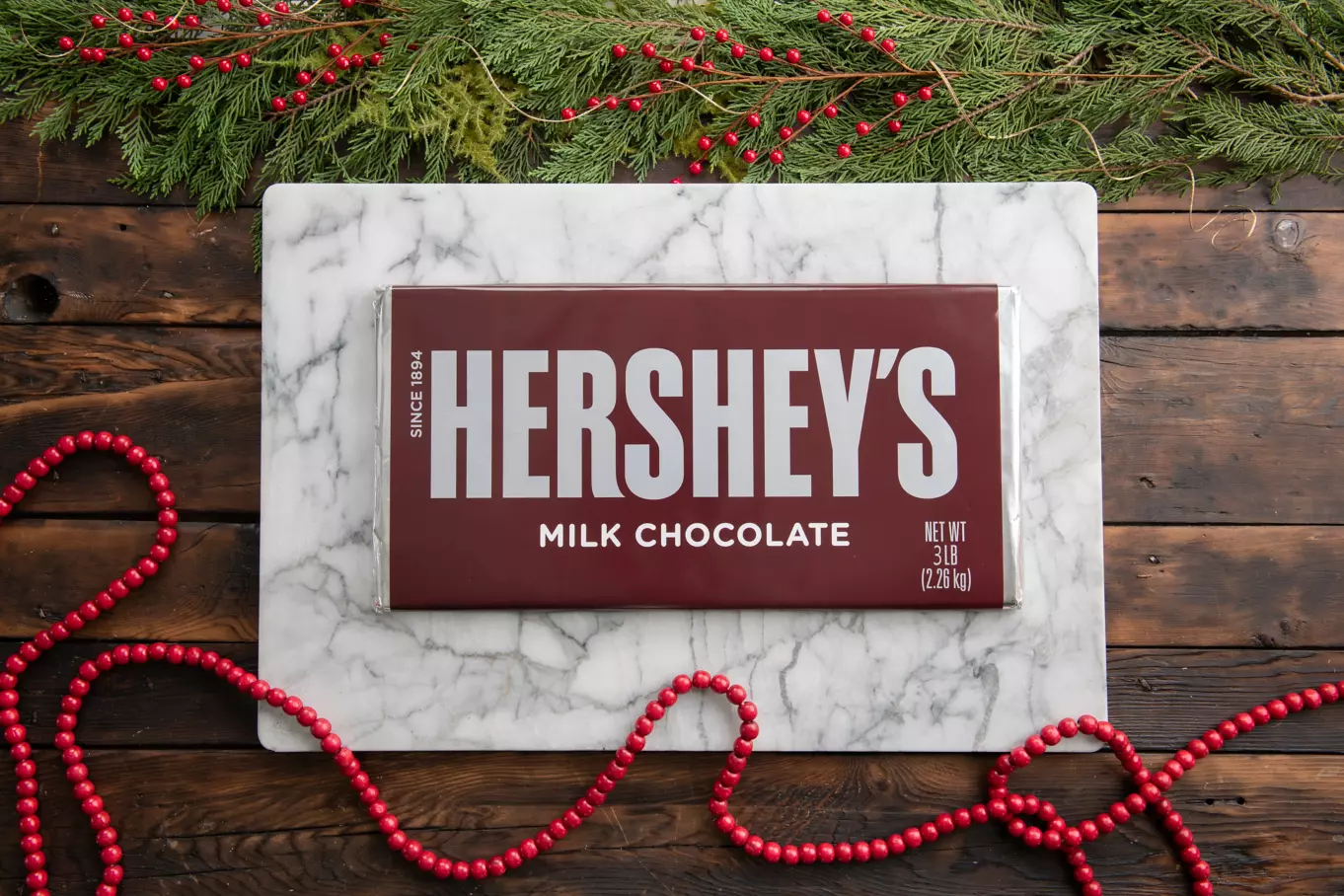 HERSHEY'S Holiday Milk Chocolate Candy Bar, 48 oz - Out of Package