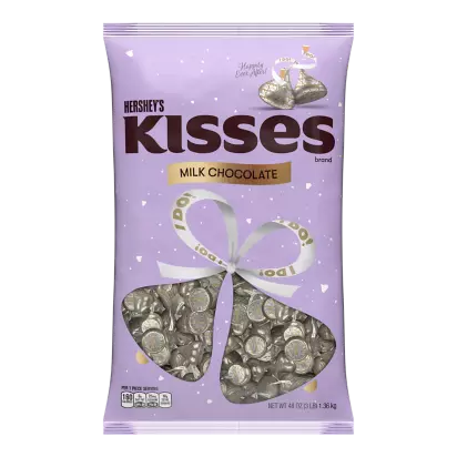 HERSHEY'S KISSES Wedding I do Milk Chocolate Candy, 48 oz bag