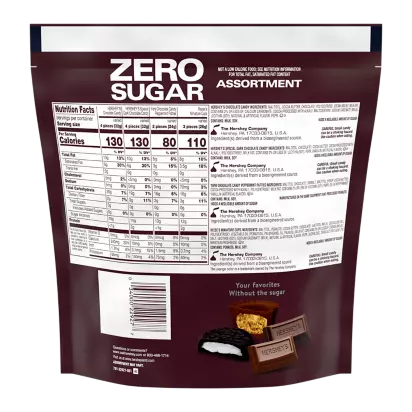 Hershey Zero Sugar Chocolate Candy Assortment, 15.5 oz bag