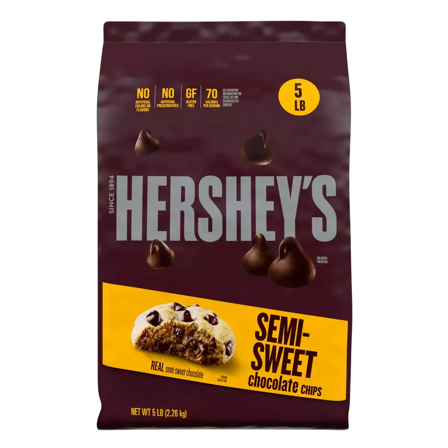 HERSHEY'S CHIPITS Pure Semi-Sweet Chocolate Chips, 270g bag