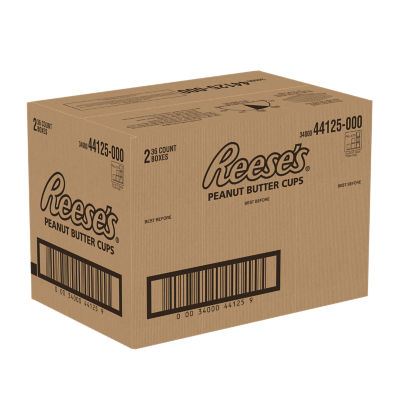 REESE'S Milk Chocolate Peanut Butter Cups, 6.75 lb box, 72 count - Front of Package