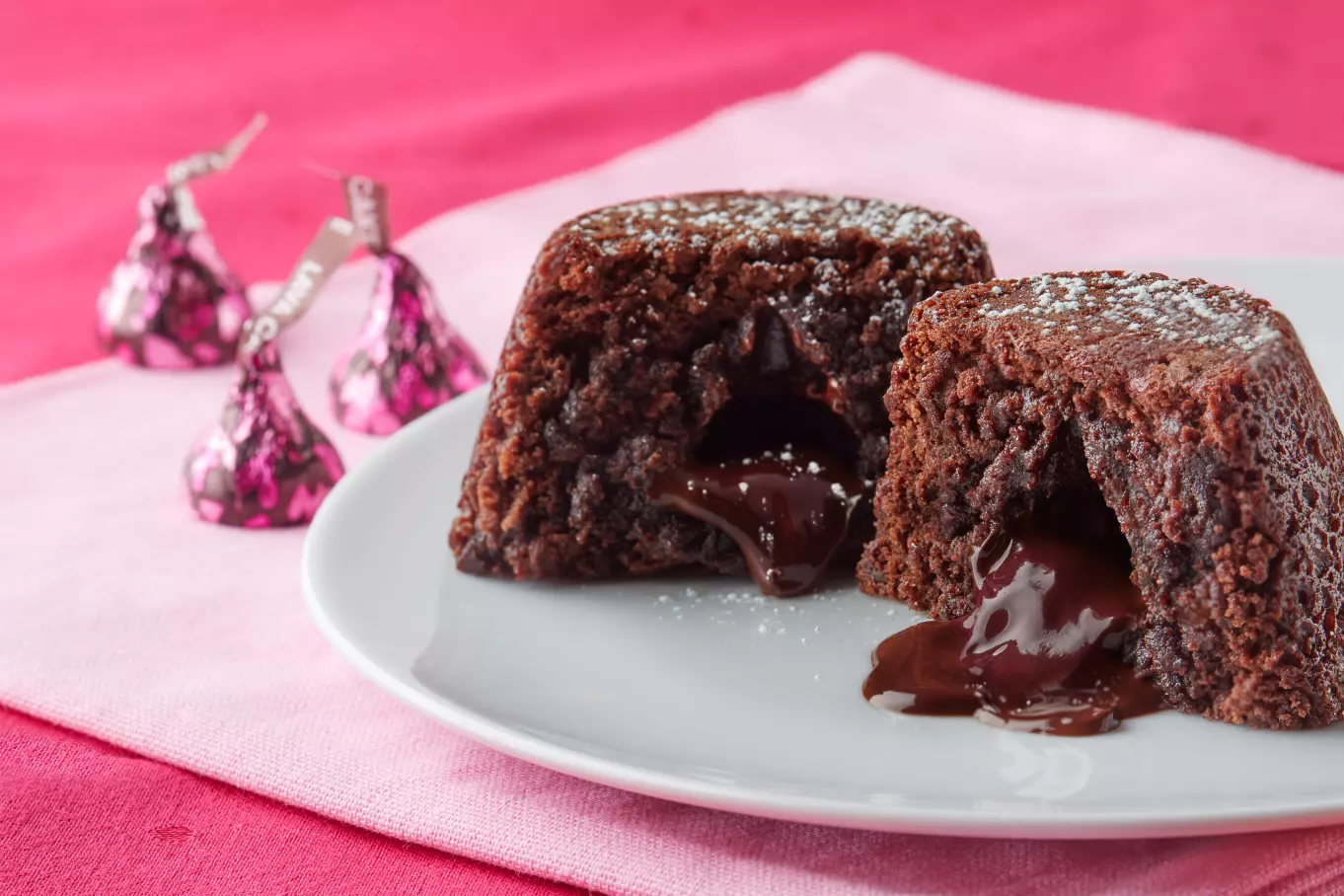 HERSHEY'S KISSES Lava Cake Brownie Recipe