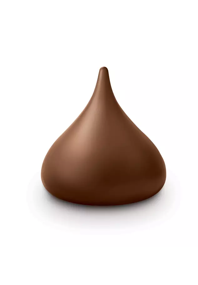 HERSHEY'S KISSES Milk Chocolate Giant Candy, 1.45 oz box - Out of Package