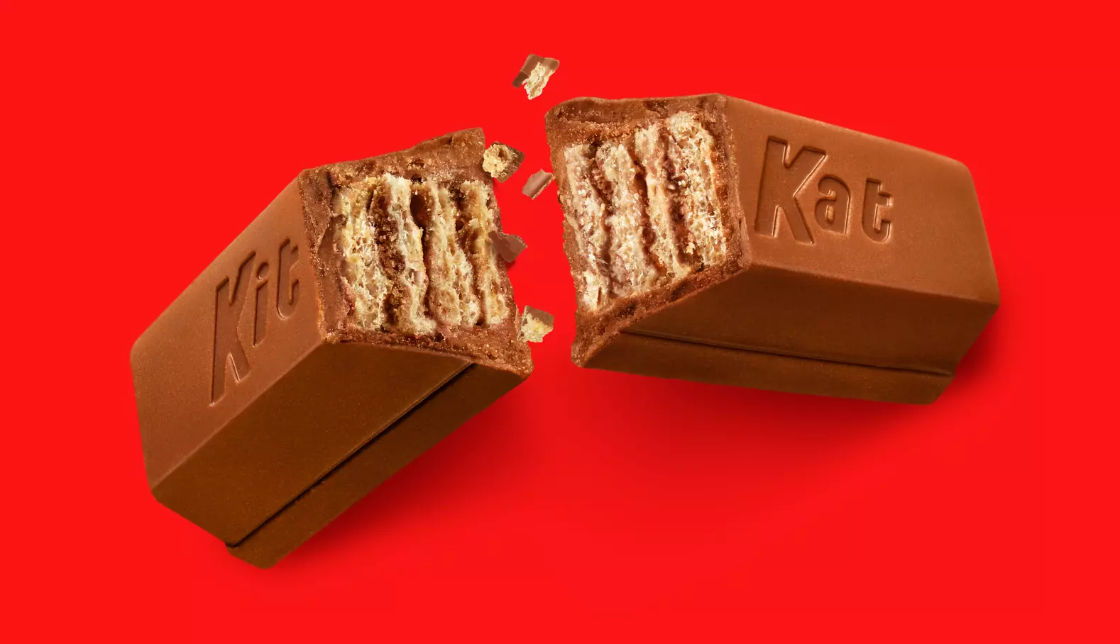 KIT KAT® Holiday Milk Chocolate Miniatures Candy Bars, 1.8 oz cane - Out of Package