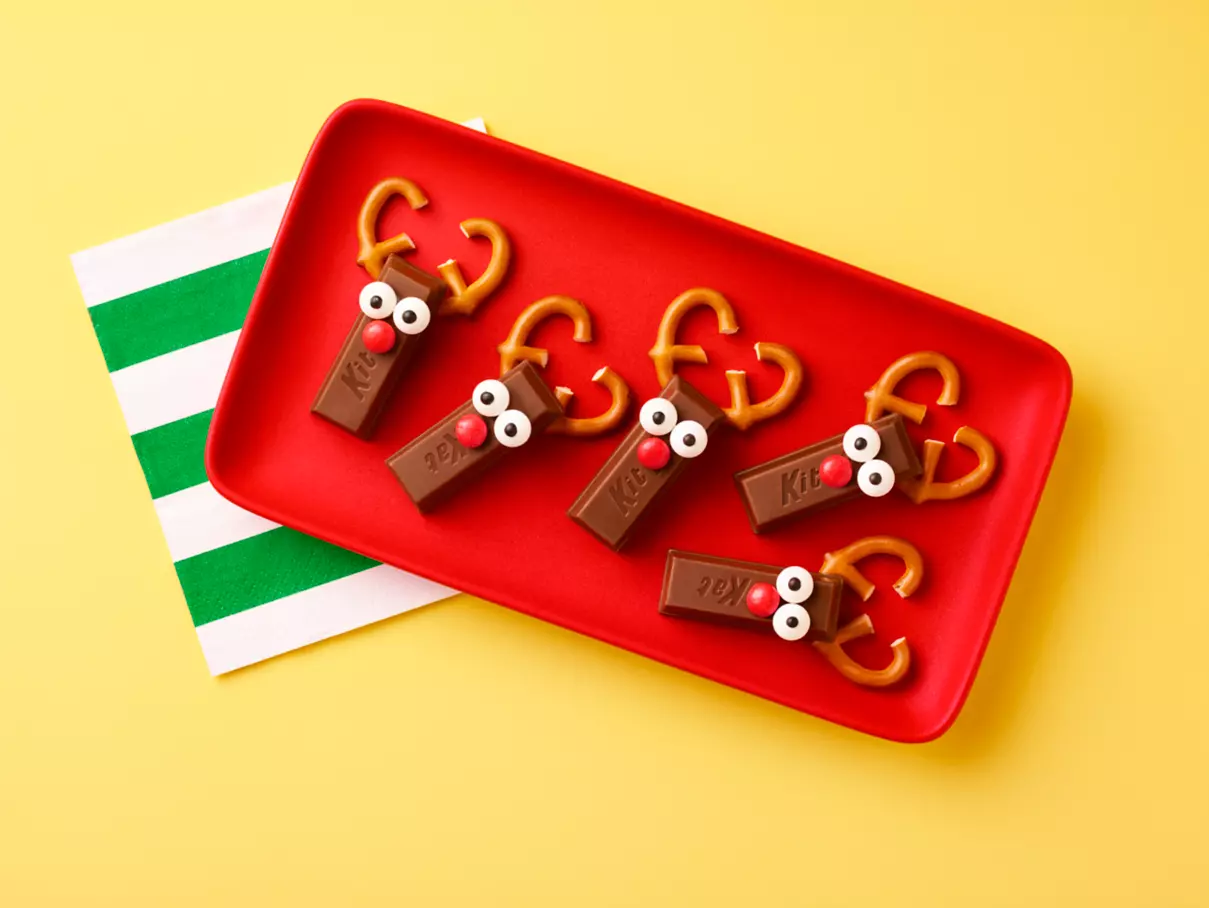 KIT KAT® Holiday Milk Chocolate Miniatures Reindeers