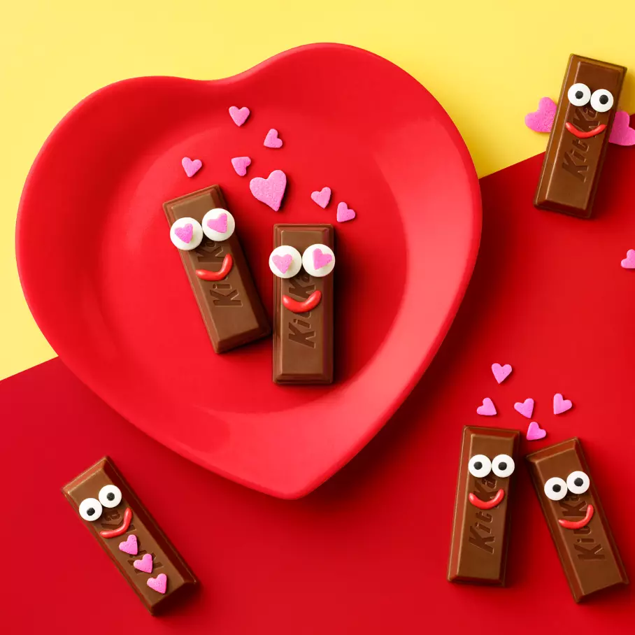 KIT KAT® Milk Chocolate Candy Bars decorated with faces